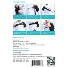 Hombrera con almohadilla de presión. Soporte transpirable para el hombro para el manguito rotador. - Negro - Ver 6