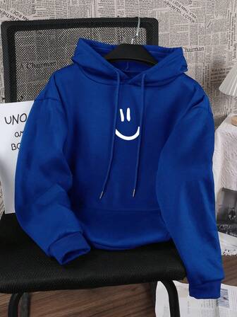 ملابس علوية هودي كاجوال للرجال مطبوعة مع سحاب، موسم الخريف/الشتاء، أكمام طويلة