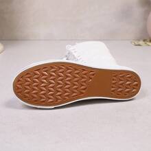 love ycodo Women's Fashionable Over-The-Knee Boots, New Style High Shaft Boots For Girls/Students, With Side Zipper And Decorative Chain - White - View 8