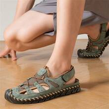 Men's Plus Size Sandals, Outdoor Casual Shoes, Unisex Sandals - Army Green - View 5