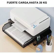 Base para Monitor, Soporte de Metal para Monitor, Soporte para Monitor de Computadora con Cajones y 4 Estantes de Almacenamiento, Adecuado para Monitores de Computadora y Computadoras Portátiles - G - Ver 7