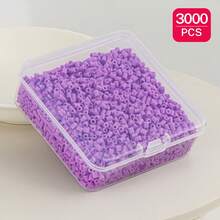 3000 hạt nhựa dẻo mini trong suốt 2.6mm, dạng ghép hình pixel, hạt sắt nung chảy, chất lượng cao, quà tặng thủ công tự làm, hoàn hảo cho Giáng sinh, Halloween và các dịp lễ khác. - Đậu - Xem 11