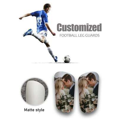 SRH 1 par de protectores de piernas mate personalizados, sube fotos de pareja/viaje/fiesta, material de PE mate de alta calidad con almohadilla de EVA, suave y amigable con la piel, ideal para baloncesto, entrenamiento de fútbol, gran regalo personalizado para Halloween, Navidad, adolescentes, parejas, familia, amigos, competiciones deportivas, recuerdos