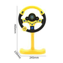 1 Set Kids Car Steering Wheel Toy - Electric Sound & Light Simulation Driving Toy, With Adjustable Bracket, Suitable For Children In Car And Home Use Simulation Toy Gift