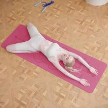 - Alfombrillas de yoga de 6 mm, tapete de gimnasia TPE, antideslizante, tapete de entrenamiento para yoga, pilates, entrenamiento de pilates, 183x 61x 0.25 pulgadas - Ciruela + 6 mm - Ver 8