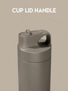 18oz Insulated Water Bottle With Straw, Stainless Steel, Leak-Proof, Portable Travel Mug For Hot & Cold Drinks, Reusable For Gym, Office, Outdoor Activities - Grey - View 7