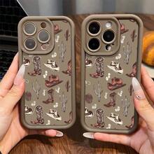 Funda para móvil con diseño vaquero, estilo rústico occidental, para iPhone 17, 16, 15, 14, 13, 12, 11 Plus y Pro Max. Un homenaje al Salvaje Oeste, ideal para los amantes de la estética vaquera. La elección perfecta para regalar. - Café integral - Ver 8