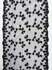 1件客製化姓名金屬字母刺繡蕾絲低腰可調式內褲 透視丁字褲 無縫個性化內衣 - 黑色 - 查看 8