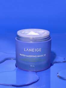 兰芝水润睡眠面膜 70ml - 整夜补水，锁住水分，提亮肤色，细致肤质，舒缓修护，平衡水油。夜间形成持续保湿层。浅蓝色凝胶质地，清爽不黏腻，适合所有肤质。70ml/2.37fl.Oz | 韩国化妆品，礼品 - 70ml - 查看 9