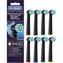 XZGB Replacement Heads Compatible With   Pro 1000 Genius X Smart 1500 Electric Toothbrush 8 Pcs Precision Brush Heads Refills Compatible With Oral B Black - 8Black - 查看 1