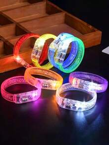 20pcs LED Glow Stick Bracelets, 8 Colors Flashing Glow Sticks, Neon Party Supplies, Shiny Bubble Bracelets For Christmas Party, Birthday, Carnival, Wedding, New Year Party, Music Festival, Sports Event, Masquerade, Friends Gathering, Prank, Selfie MV, Disco, Slow Dance Bar, Dance Hall And Other Occasions - Multicolor - View 6