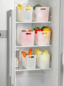 1个/5个半透明手持收纳篮，冰箱收纳软篮，适合在冰箱中存放水果、蔬菜、清洁用品、海绵和其他家居用品，是居家收纳的好帮手。 - 彩色 - 查看 2