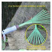 Garden Rake 2021 New Homes Garden - Rastrillo de mano de agarre pequeño para abanico de jardín 9 dientes escoba de hoja pequeña agarre ergonómico ligero rastrillos de mango antideslizante para céspedGarden Rakes - como en la foto - Ver 6
