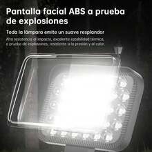 Ventilador industrial con batería de litio,recargable de 8 pulgadas con 2 baterías de Li-Ion y luces de trabajo para exteriores, 16 colores LED, color negro,La actividad al aire libre, camping, pesca se puede utilizar - Negro - Ver 6