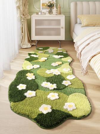 1 pieza Alfombra de baño de microfibra esponjosa con tema de Pascua, alfombra trenzada con lunares, adecuada para baño, cocina, entrada, pasillo, mesita de noche, sala de estar, dormitorio. Lavable, con respaldo antideslizante para decoración estacional como Navidad, Acción de Gracias, Día de San Valentín