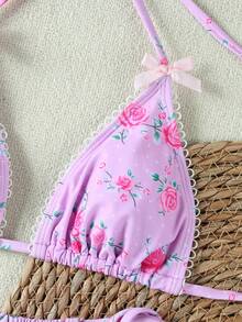 Lady Pink Strappy Fashion Elegant Bikini Sweet & Spicy Sexy Three Pieces Swimsuit Set Beach Summer Spring 2026,Birthday Outfits For Women,Gym Wear Women,Elegant Dress Women,Elegant Dress Women,Vacation Outfits Women,Going Out Top - Multicolor - View 5