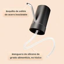 Extractor de agua para garrafas de agua, compatible con carga USB, extractor de agua automático, práctico, con dos modos de toma de agua: manual y programado, ideal para dormitorios, salones, oficinas, uso al aire y otros escenarios. - Negro - Ver 7