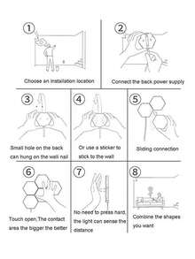 1pc Smart Touch Quantum Honeycomb Wall Lamp, Modular Creative Atmosphere Light, Living Room Bedroom DIY Decorative Lighting Fixture, Suitable For Wall Art Landscaping, Atmosphere Lighting Design, DIY Modular Decoration, Smart Touch And Luxury Scene Arrangement - Honeycomb Lights - View 12