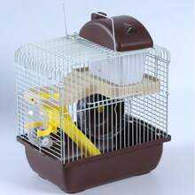 Hamster Villa Hamster Supplies Double-Decker Hamster Cage, Hamster Castle - Brown - View 4