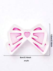 1个/2个甜美粉色蝴蝶结造型电脑显示器装饰贴纸，可爱卡通爱心图案，卡哇伊风格桌面摆件，可移除自粘装饰贴纸，适用于笔记本电脑、PC屏幕、书桌、卧室、宿舍、婚礼季、新娘送礼会、生日派对、毕业礼物、家居墙面装饰、拍照道具，少女甜美风格，可重复使用设备装饰贴纸，配件 - 彩色 - 查看 5