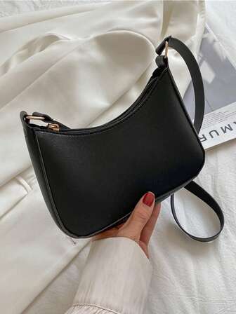 Esta bolsa de hombro con cremallera, ligera y minimalista, es perfecta para un look de negocios casual. El diseño de unicolor realza una imagen pulida y profesional, haciéndola adecuada para adolescentes, mujeres, estudiantes universitarios, jóvenes profesionales y trabajadores de cuello blanco. Es ideal para diversas ocasiones, incluyendo la oficina, la universidad, el trabajo, los negocios, el transporte, las actividades al aire libre, los viajes y las salidas. ¡Una necesidad para los profesionales que trabajan!