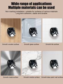 Cat Paw Cute Magnetic Cable Organizer, Desktop Data Cable Magnetic Fixing Holder, Tidy Cable/Charger/Earphone/Audio/Mouse/Network Cable Organizer, No Drilling, Adhesive - Multicolor - View 5