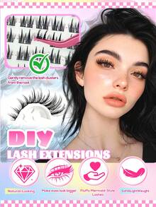 280pcs /28Rows Manga Lash Kit Clusters Manga Eyelash Clusters Anime Cluster Eyelash Extensions Clusters Lashes Natural Look Eyelashes Fairy Lash Clusters Manga Individual Lashes For Beginners - Multicolor - View 6