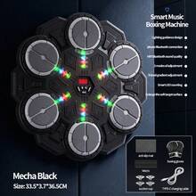 音乐拳击机儿童运动健身玩具 - 智能音乐 6 键拳击靶，壁挂式可充电蓝牙炫酷灯光动态音乐拳击，儿童感官训练反应速度节奏运动器材，速度可调，成人男女反应能力训练办公室健身趣味器材，拳击玩具，儿童拳击机，非常适合万圣节、圣诞节、复活节和生日。 - 6鍵拳擊靶 - 查看 15