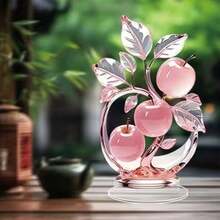 2D Flat Pink Apple Tree Acrylic Decor Piece, Decoration For Living Room, Birthday & New Year Gift - Multicolor - View 4