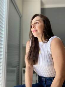 Blusa Babado Garrafinha Feminina/Tricot Modal Canelado/Babado/Gola Alta/Tricô/Moda Blogueira/ Frufru - Branco - Visão 2