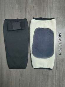 1pc 360° Full Coverage Warm Knee Pads, Thick Fleece Knee Brace With Straps For Winter, Cycling Joint Cold Protection Knee Sleeve - Dark Grey - View 12