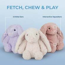 Best Pet Supplies Interactive Bunny Buddy Dog Toy With Crinkle And Squeaky Enrichment For Small And Medium Breed Puppies Or Dogs, Cute And Pl 11ush - Bunny (Purple), Small,Small,Bunny(Purple) - 兔子(紫色) - 查看 4