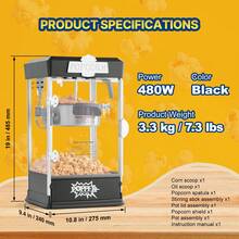 Machines à pop-corn - Schwarz 480 W - Voir 7