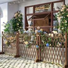 Senmeo 70x200cm(27.6x78.7") Pressure-Treated Wooden Pet Gate (Extendable), Indoor/Outdoor Fence - Christmas Pet Essential - 原木色 - 查看 4