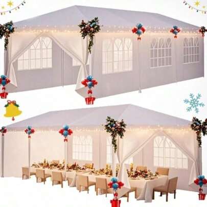 10'x30' Opy Party Tent Wit 6 Re Sides Outdoor Event  S BBQ Parties Patio Camping Gazebo Of W
