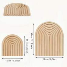 1/2 件彩虹形木质砧板，波西米亚风格木质托盘，家居厨房装饰拼盘 - 彩色 - 查看 8