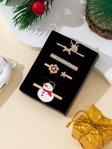 4pcs Nice Jewelry For Smart Watch Apple Snowman And Christmas Tree With Pearl Reindeer Snow Flake Nail And Ring Loop Jewelry With I Watch Band 40mm 41mm 42mm 38mm 44mm 45mm 46mm 49mm, Soft Silicone Sport Bands With Decorative Compatible With Smart I Watch Charms For Series 10 9 8 7 6 5 4 3 2 1 SE For Women