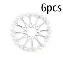 12/6/4/1 pièce/Set Clips pour hijab musulman, épingles à hijab décorées de perles, broche anti-glissement, foulard, châle, épingle fixe pour femme, clip pour foulard, broche de mode en perle, accessoires de bijoux pour femme - Multicolore - Voir 12