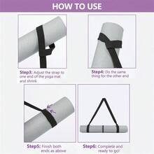 1pc Yoga Mat Strap, Adjustable Thick Carry Strap For Transporting Large Yoga Mats, Stretchy