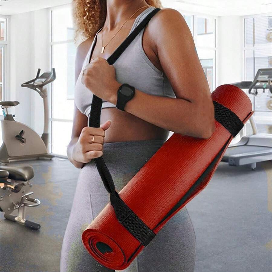 1pc Yoga Mat Strap, Adjustable Thick Carry Strap For Transporting Large Yoga Mats, Stretchy
