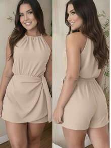 Duna Summer Women's Jumpsuit - 米色 - 查看 2