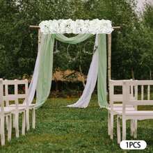 Artificial Dahlia Garland 100cm Silk Flowers With Hydrangeas & Roses For Weddings, Table Decorations & Gardens (White) - 白色 - 查看 1