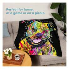 Dawhud Direct 75x90-Inch Pit Bull Fleece Blanket - Dean Russo Pitbull Throw Blanket For Adults And - Soft And Cozy For Bed, Couch, Or Travel - Thoughtful Gifts For Women And Dog Lovers, Soft Flannel Blanket - Multiple Sizes, Cozy Must-Have - 彩色 - 查看 5