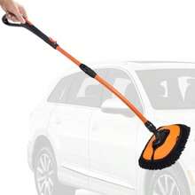 Genérico Car Wash Mop, Car Cleaning Mop, Aluminum Alloy, Chenille Long Handle No Scratch Extendable Duster for Automotive, Truck, Vehicle Dirt Dust Detailing, Auto Washing Tool, 27x15cm(default) - Multicolor - Ver 2