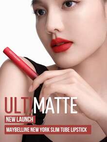 Maybelline ULTIMATTE MATTE FINISH SLIM TUBE LIPSTICK #499 ZOOM PINK 1.7g/0.06oz, Raw Chocolate Texture, One Swipe Blur Effect, Intense Matte Finish, Non Drying, Lightweight And Silky, 3 Step Easy Application For Plump 3D Lips Daily Camera Ready Look, Ideal Gift For Girlfriend - Maybelline Matte Slim Lipstick 499 - View 6