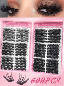 570 pezzi/540 pezzi Grappoli di ciglie 30D+40D+50D+60D+80D+100D Estensioni ciglie finte in visone premium D Curl Volume naturale Grappoli di ciglie individuali per estensioni ciglie fai-da-te - Riutilizzabili, leggeri e facili da applicare Grappoli di ciglie, Grappoli di ciglie, ciglie individuali, ciglie, ciglie finte