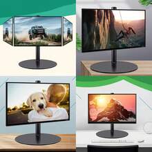 Soporte Escritorio Independiente para Monitor Computadora LCD Individual,Elevador para Pantalla 14 a 27 Pulgadas con,Altura Ajustable,Rotación,Sostiene una Pantalla Hasta 8Kg (Negro) - Negro - Ver 11