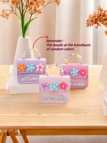 This Crossbody Bag Features Adorable And Playful Floral And Pearl Details, Making It A Must-Have Fashionable Handbag For Both Moms And Independent Girls. It Is Perfect For Valentine's Day, Parties, Or As A Gift For The Special Lady In Your Life. - Multicolor - View 2