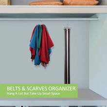 WSXC Belt Hanger Rotatable Belt Organizer For Closet Accessories Rack Space Saving Hanging Holder Storage Hook - màu đen - Xem 2