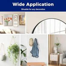 50 Pieces Stainless Steel Picture Hanging Hooks PinCute Drywall Picture Hangers Heavy Duty Wall Hanging Hooks Holds Up to 100 lbs Hang Art Clock Shelves or Planters - plateado - Ver 7